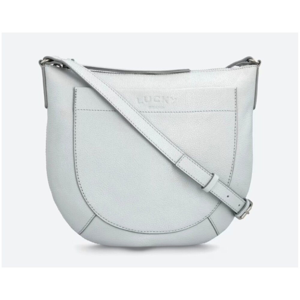 NWT Lucky Brand Kyla Leather Crossbody Bag Light Blue